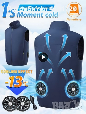 охлаждаща жилетка с 2 вентилатора, снимка 1