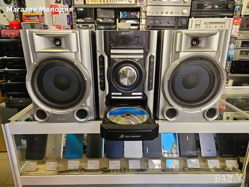 Аудиосистема SONY MHC-EC55 с две тонколони и дистанционно. В отлично техническо и визуално състояние, снимка 1