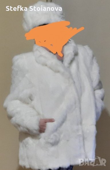 Кожено палто +шапка, снимка 1