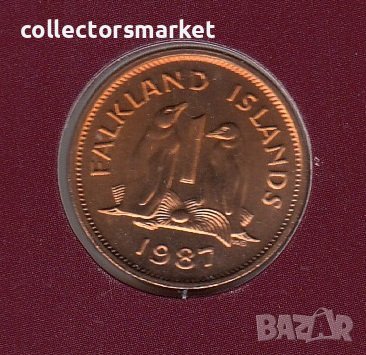 1 пени 1987, Фолкландски острови, снимка 1