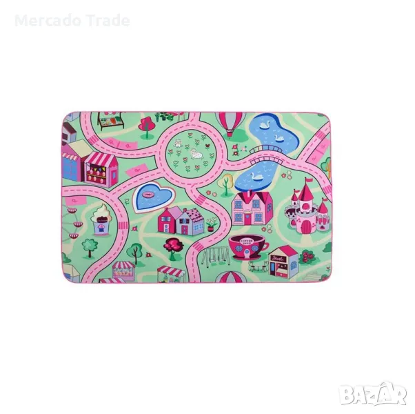 Детски килим Mercado Trade, За детска стая, Правоъгълен, Розов, снимка 1