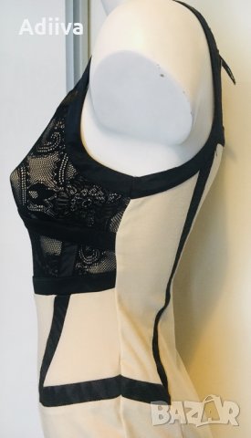 Нова Ефектна къса рокля черно и телесно дантела TFNC London, снимка 7 - Рокли - 28389680