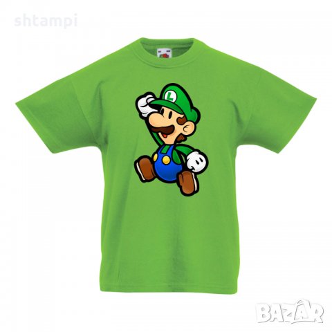 Детска тениска Супер Марио Luigi Mario Paper, снимка 4 - Детски тениски и потници - 33089791