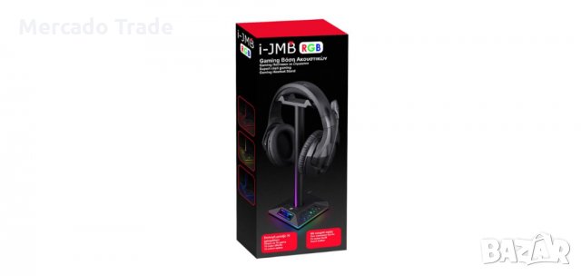 RGB, LED, USB стойка за геймърски слушалки, 26см , снимка 4 - Слушалки, hands-free - 35577306