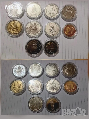 Лот посребрени монети,медали-Ватикана