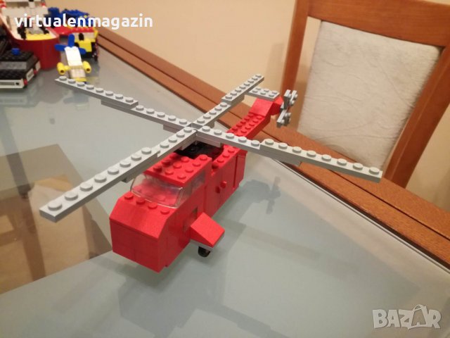 Много стар Конструктор Лего - LEGO Fire 691 - Спасителен хеликоптер