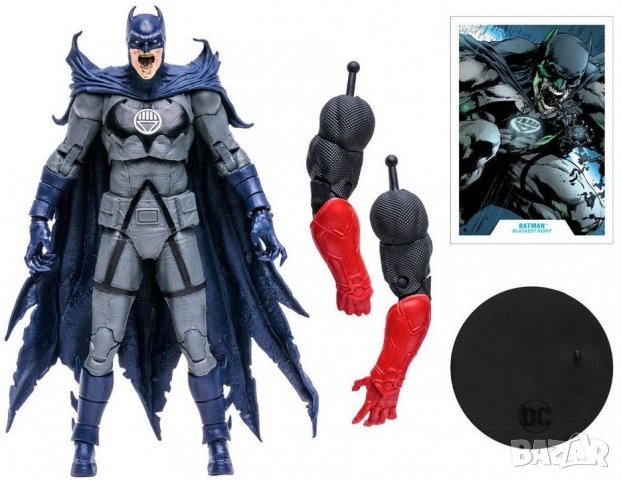 Екшън фигура McFarlane DC Comics: Multiverse - Batman (Blackest Night) (Build A Figure), 18 cm, снимка 7 - Колекции - 38896806
