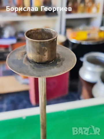 Свещник посребрен руски, снимка 2 - Антикварни и старинни предмети - 51190414