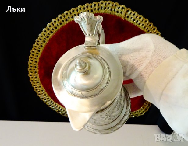 Ловна халба,кана от калай с картини. , снимка 6 - Антикварни и старинни предмети - 37054381