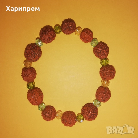 Гривни с рудракши и кристали, снимка 2 - Гривни - 52793669