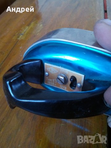 Стара електрическа ютия #5, снимка 4 - Антикварни и старинни предмети - 27490235