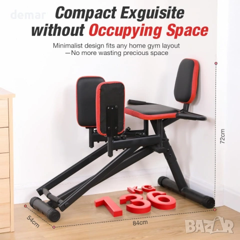 WARMOUNTS Машина за домашен фитнес, тренажор за бедра и седалище, снимка 5 - Фитнес уреди - 53383621