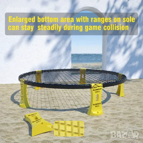 Комплектът Mookis Roundnet включва топки, мрежа, чанта, помпа за топки и правила, снимка 2 - Други игри - 50033373