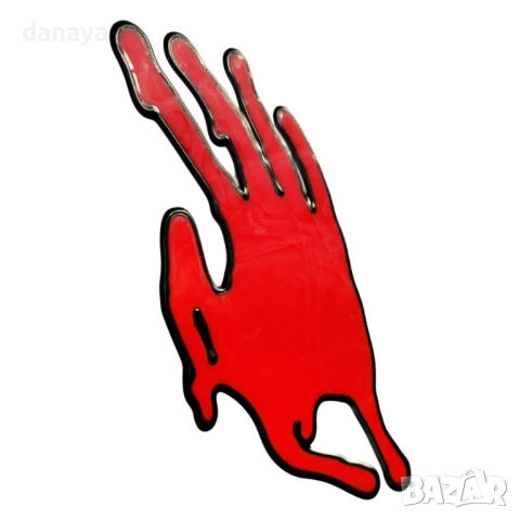 6152 Силиконов стикер Кървава ръка за Хелоуин декорация, снимка 2 - Декорация за дома - 51815998