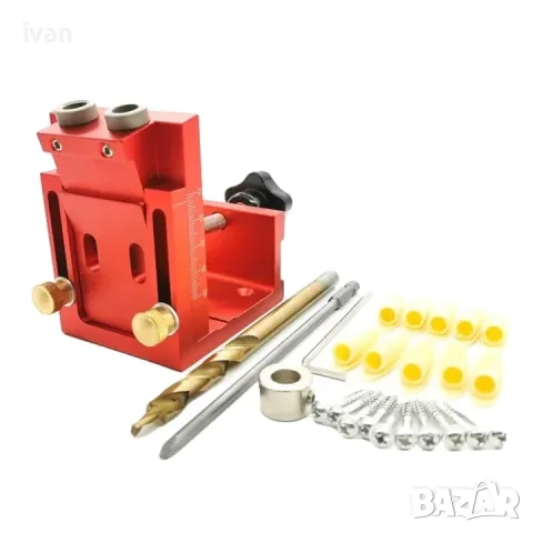 намаление Водач за свредло за дърво пълен комплект червен 94х80х65мм , снимка 2 - Други инструменти - 50220020