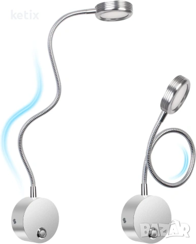 LED стенна лампа за четене, снимка 4 - Лампи за стена - 53569792