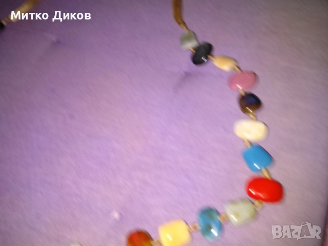 Стилно колие от керамични мъниста, винтидж и семпъл стил-2 броя, снимка 6 - Колиета, медальони, синджири - 51723425