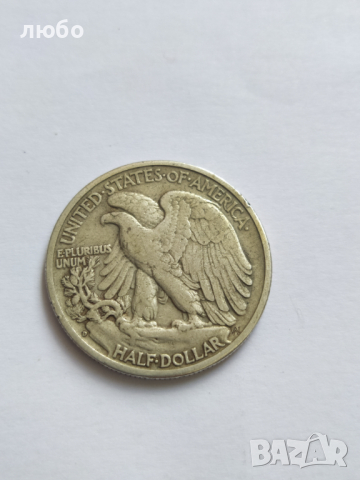 Монета Сребърен HALF DOLLAR 1942 D , снимка 2 - Нумизматика и бонистика - 36400776