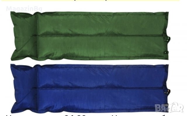 Самонадувен дюшек с възглавница за къмпинг плаж, снимка 1