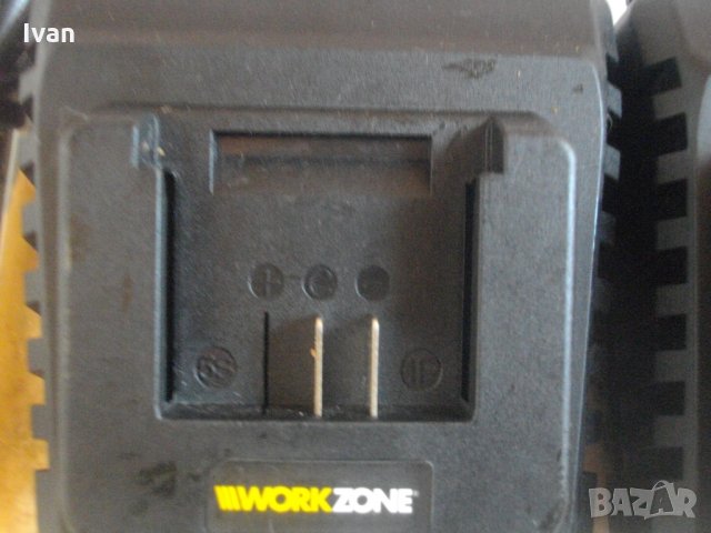 ЗА ЧАСТИ/ЗА РЕМОНТ-Ново-21V-Li-ion-Workzone-Немско Зарядно-За 18 Волтови Батерии-Тип Шейна, снимка 6 - Винтоверти - 33302860