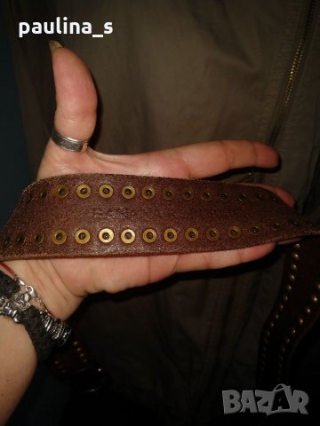 Колан от естествена кожа / genuine leather belt / "Banana republic" ®, снимка 3 - Колани - 32380795
