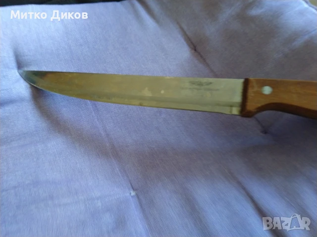 Нож немски кухненски нов високо качество неръжд.стомана 376х245мм острие, снимка 2 - Прибори за хранене, готвене и сервиране - 51080167