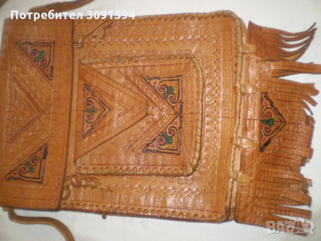 Ретро  дамска кожена чанта естествена кожа, снимка 2 - Чанти - 33543792