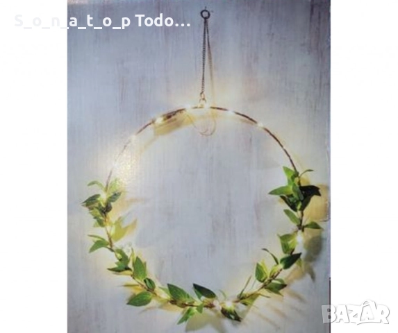 LED декоративен пръстен 20 топли бели светодиода, снимка 3 - Други стоки за дома - 51436296