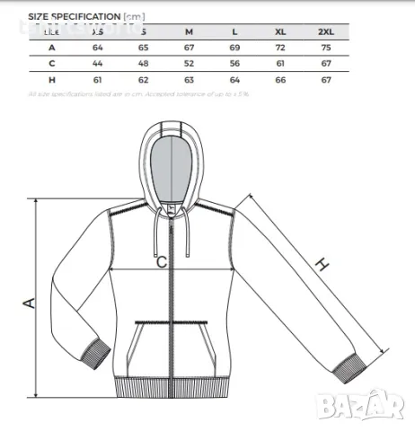 Нов дамски суичър с ЦИП и качулка в цвят зелен лайм, снимка 4 - Суичъри - 47979176