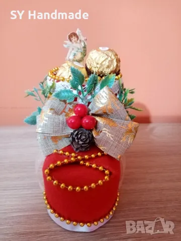 Коледен ботуш - бонбониера, снимка 2 - Декорация за дома - 48022752