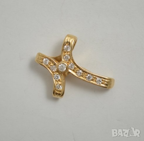 златна висулка кръст С 38589, снимка 2 - Колиета, медальони, синджири - 39656850