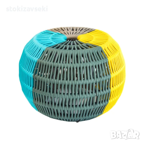 Маса-табуретка от алуминий и въже