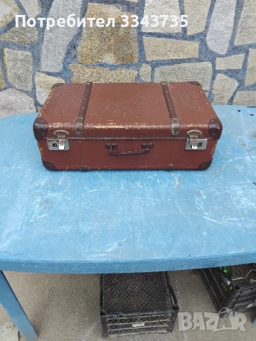 Винтидж кафяв куфар., снимка 4 - Антикварни и старинни предмети - 52459270