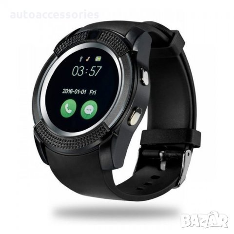 3000051185 Смарт часовник AMIO Smart watch V8 с bluetooth, камера и SIM карта черен, снимка 1 - Смарт часовници - 27772911