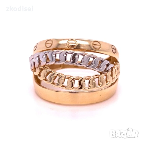 Златен дамски пръстен Cartier 6,06гр. размер:60 14кр. проба:585 модел:37050-1