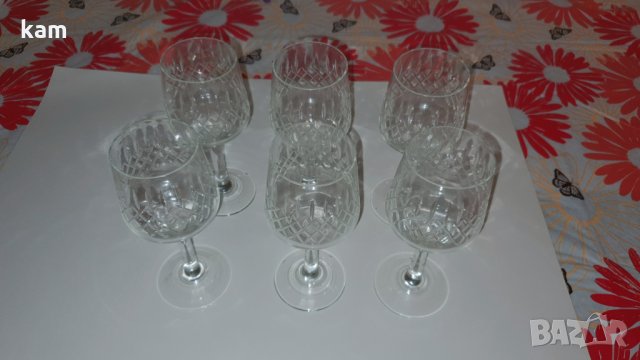 Кристални чаши за шампанско и вино 6 броя, снимка 4 - Чаши - 27162425
