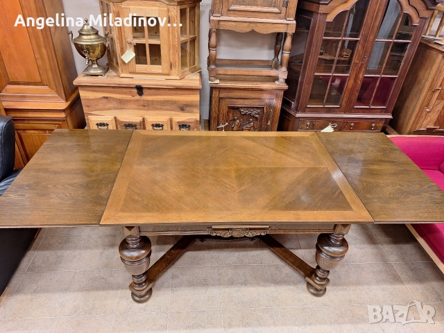 УНИКАТ! Маса за трапезария с богата дърворезба , снимка 13 - Маси - 52710701
