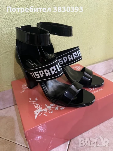 Летни сандали с висок ток, снимка 1