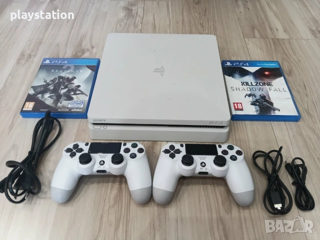 Playstation 4 Slim Страхотен комплект с 2 нови контролера!, снимка 3 - PlayStation конзоли - 53389112
