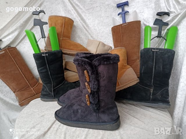 НОВИ Ботуши реплика на UGG®, топли дамски черни боти, апрески, N- 38 - 39, снимка 4 - Дамски апрески - 39304054