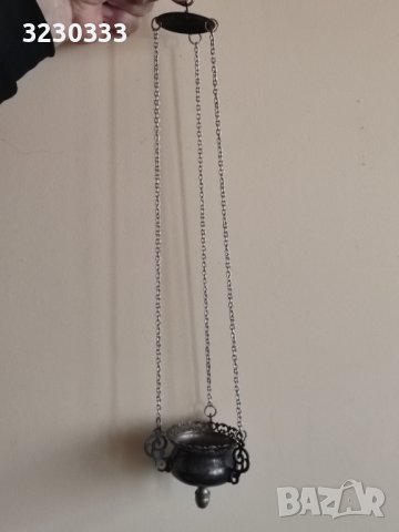 Посребрено кандило старинно , снимка 5 - Антикварни и старинни предмети - 43973251