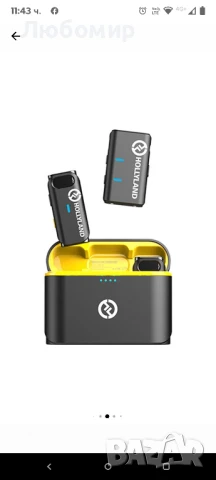 HOLLYLAND LARK M1 Duo 2.4G безжична микрофонна система Lavalier с 2 предавателя, снимка 11 - Слушалки и портативни колонки - 51271216
