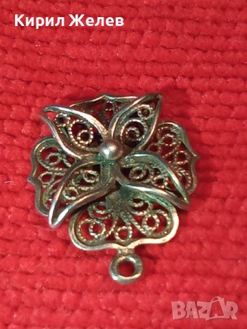 ВЕЛИКОЛЕПЕН ФЛОРАЛЕН ФИЛИГРАНЕН СРЕБЪРЕН РЕТРО МЕДАЛЬОН СРЕБРО 925 РЪЧНА МАЙСТОРСКА ИЗРАБОТКА 39972
