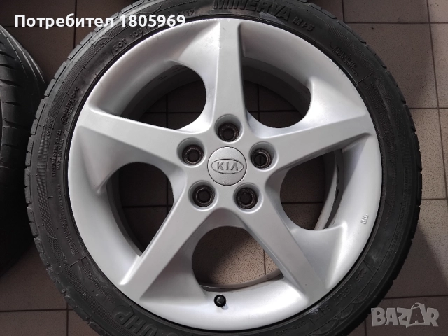 4бр. ал джанти Kia (оригинални) 5x114,3 , 7x17 , ET56 , централен отвор 67,1мм, снимка 3 - Гуми и джанти - 51886602