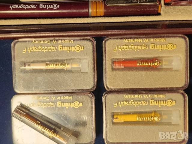 рапидографи Rotring mod.Rapidograph с 4 чисто нови писци: 0,18/0,25/0,35 и 0,50 с туш, снимка 5 - Ученически пособия, канцеларски материали - 51990461