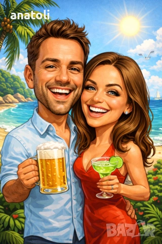 Карикатура, снимка 2 - Картини - 53412695