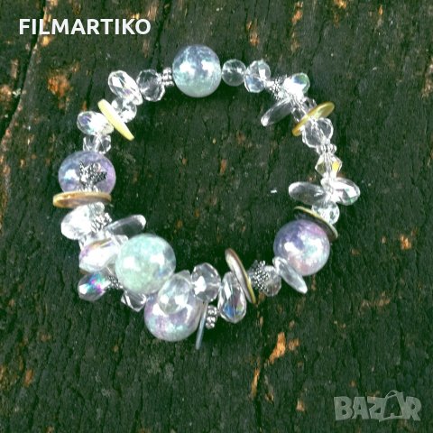 Ръчно изработена гривна от естествен седеф, снимка 2 - Гривни - 28635391