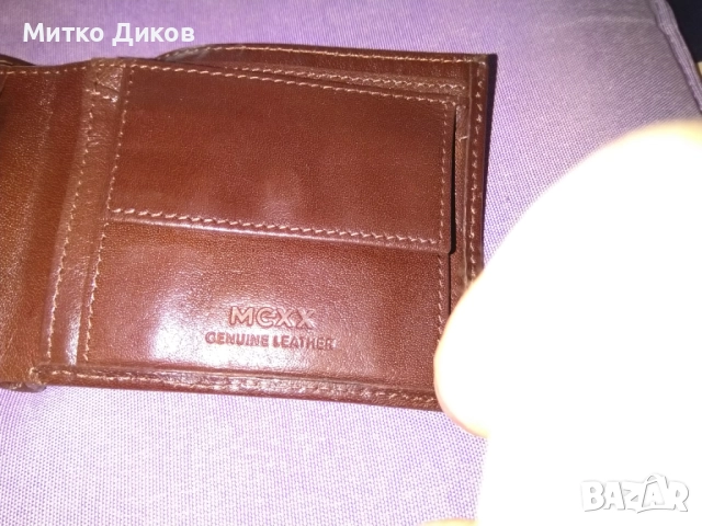 MEXX марков портфейл нов естествена кожа 120х95мм, снимка 4 - Портфейли, портмонета - 51720494