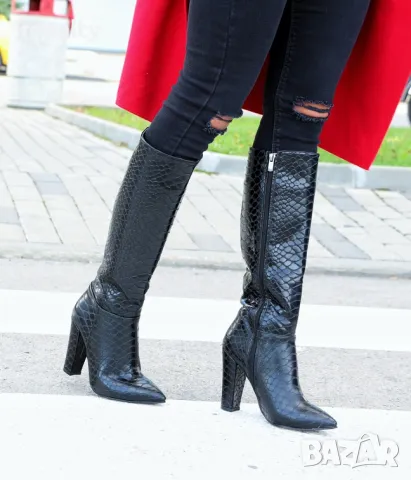 Ботуши на ток - черен крок