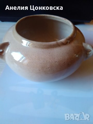 Стара керамична кашпа,съд за украса, снимка 1